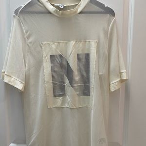 White top for over bikini or any sports bra